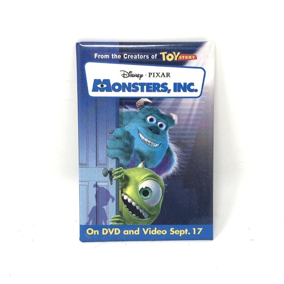 Walt Disney Movie Button Pins VTG 90s Country Bears Monsters Icredibles Lot of 5 - Picture 2 of 6